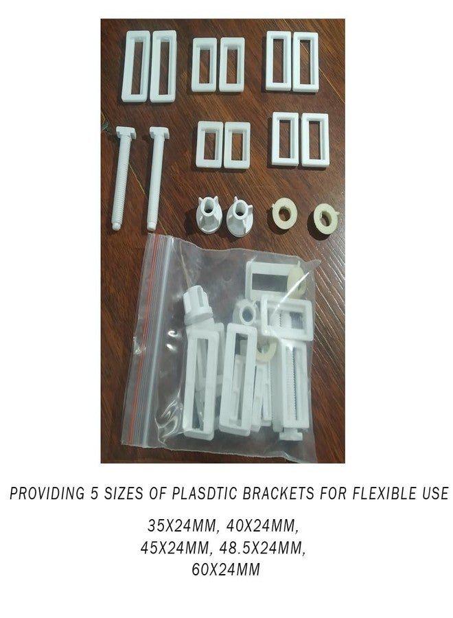 MESTERBATH Toilet Seat Cover Hinges, Plastic Screw Kit for Toilet Seat Cover Repair, Bracket size 35, 40mm, 45mm, 50mm, 60mm - Image 2